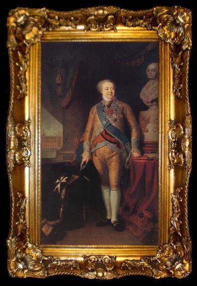 framed  Vladimir Borovikovsky Portrait of Prince Alexander Kourakine, ta009-2